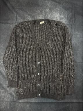Saint Laurent SS16 Destroyed Cardigan